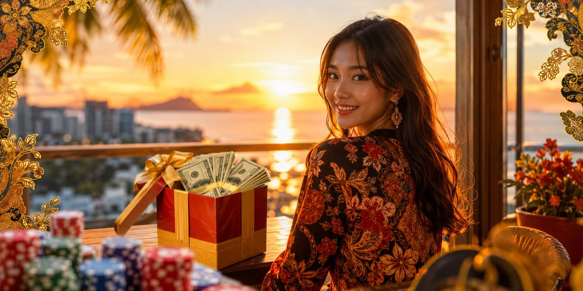 Hiburan kasino di Kota Kinabalu dengan pakaian batik tradisional